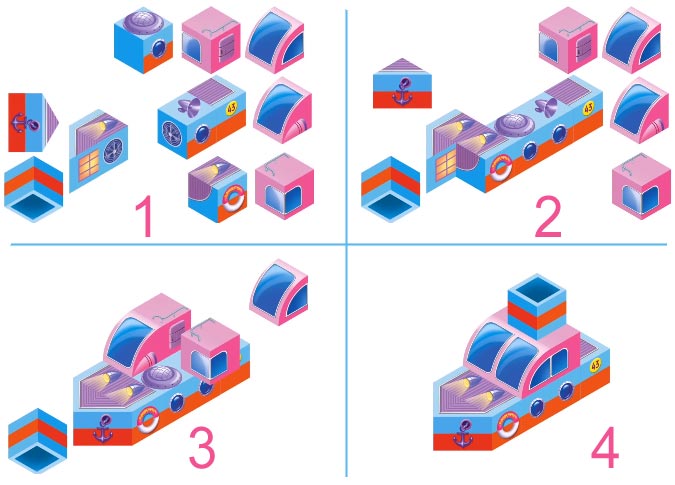 puzzles 2D-cubes