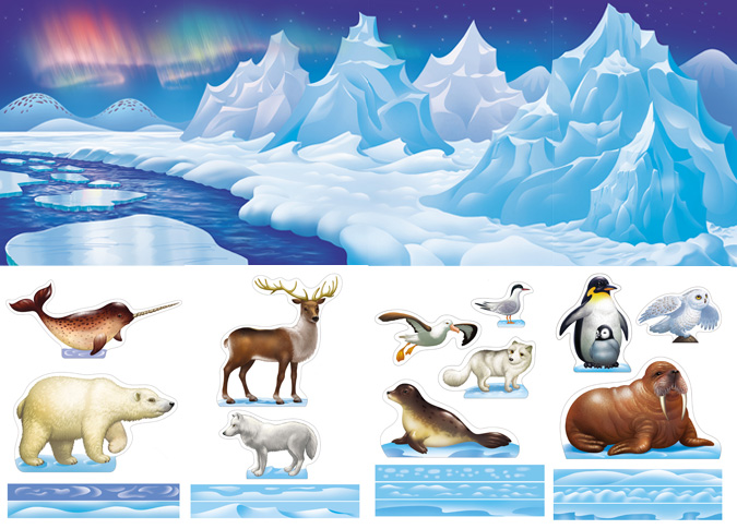 Polar Animal Habitat Diorama | BuyLapbook