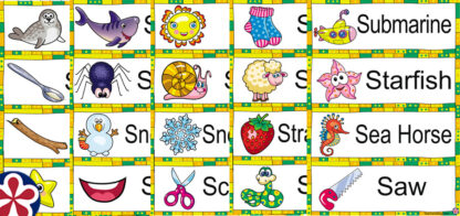Letter S Words Cards
