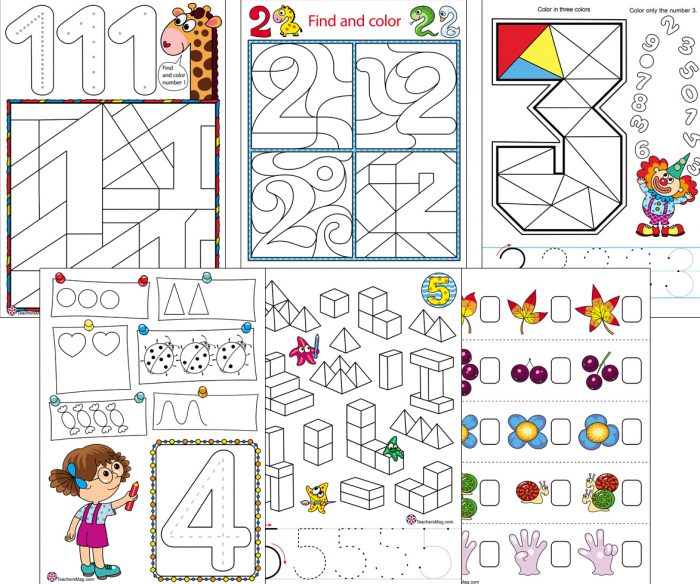 fun math worksheets for kindergarten