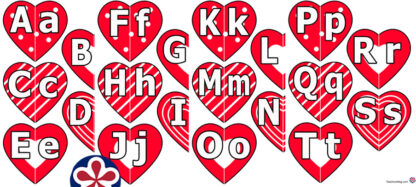 Valentine Hearts Letter Match Game
