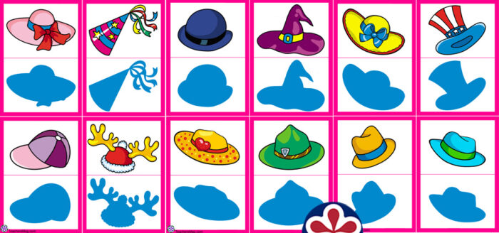 Hat Shadow Matching Cards Preschool Activity
