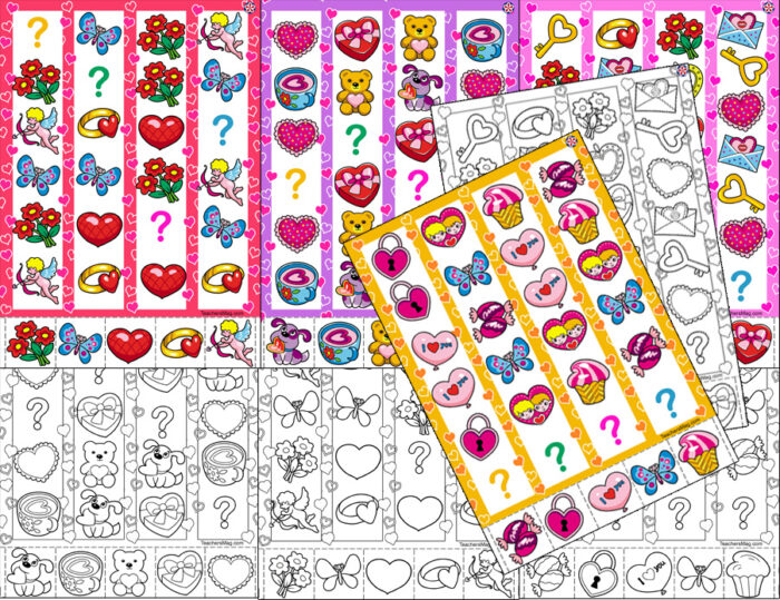 Valentine’s Day Pattern Worksheets