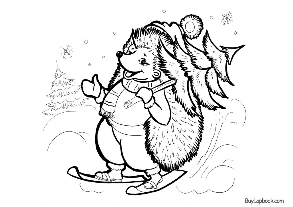 Christmas hedgehog