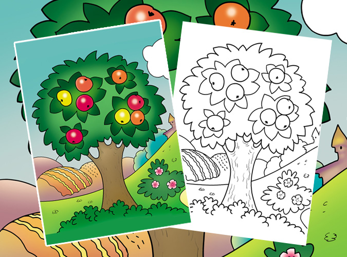 Apple Tree Coloring Page Free Printable BuyLapbook