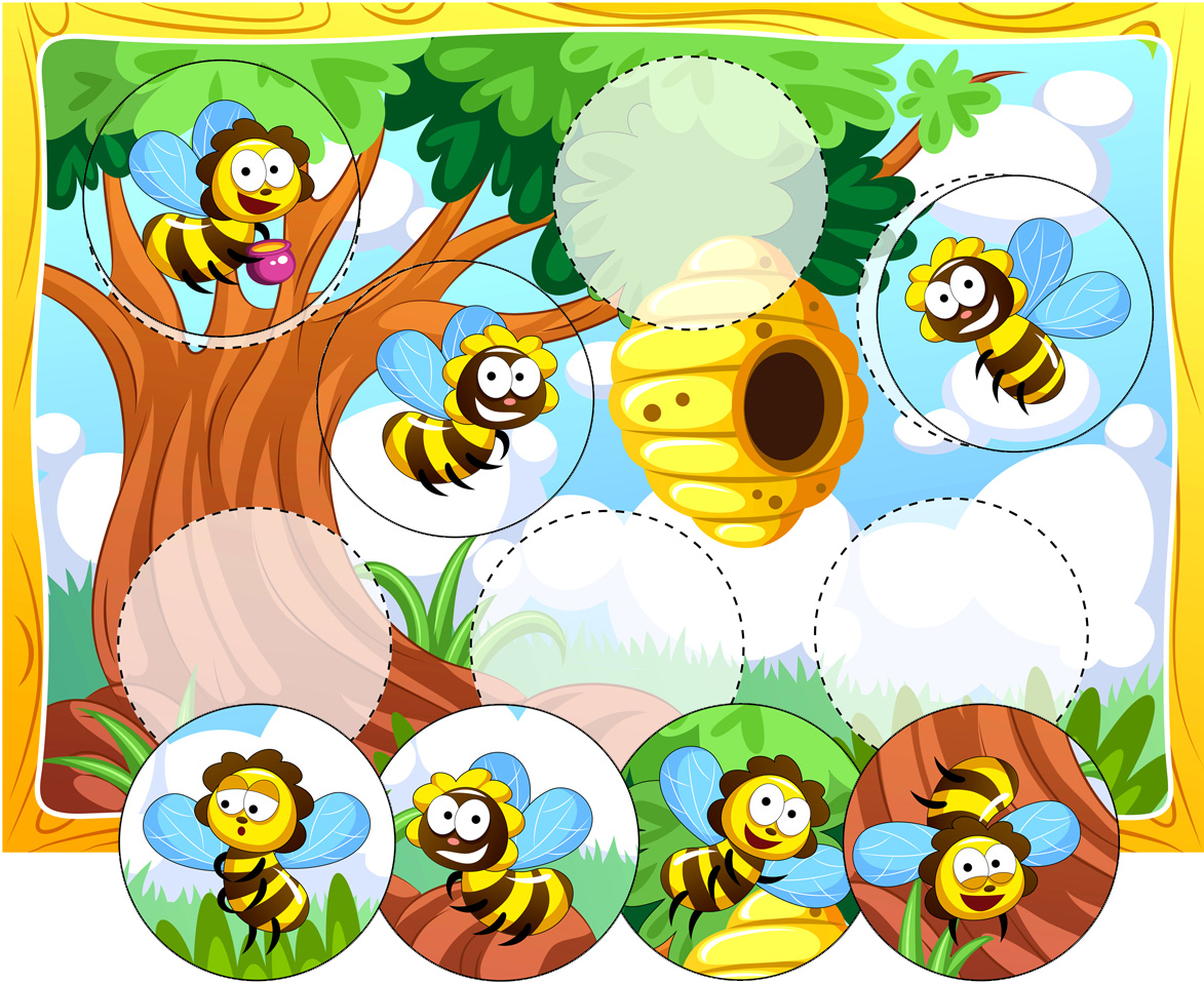Плакат с пчелками для детей