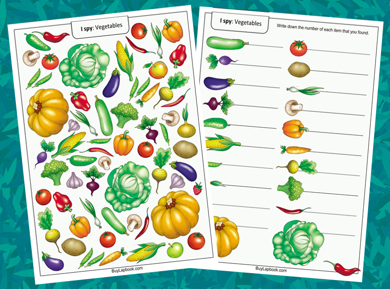 i spy game vegetables worksheets for preschoolers buylapbook