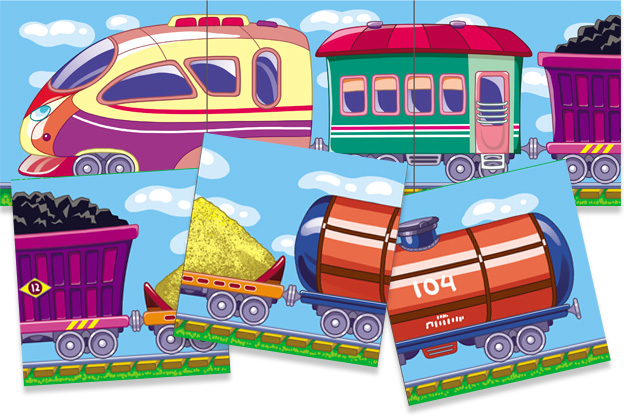 Train Puzzles for Kids