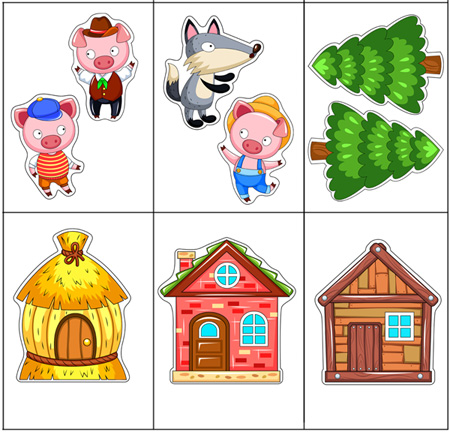 Three Little Pigs Characters Printable