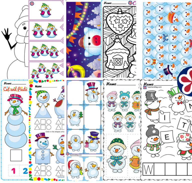 Snowman Activities Printable and Worksheets | BuyLapbook